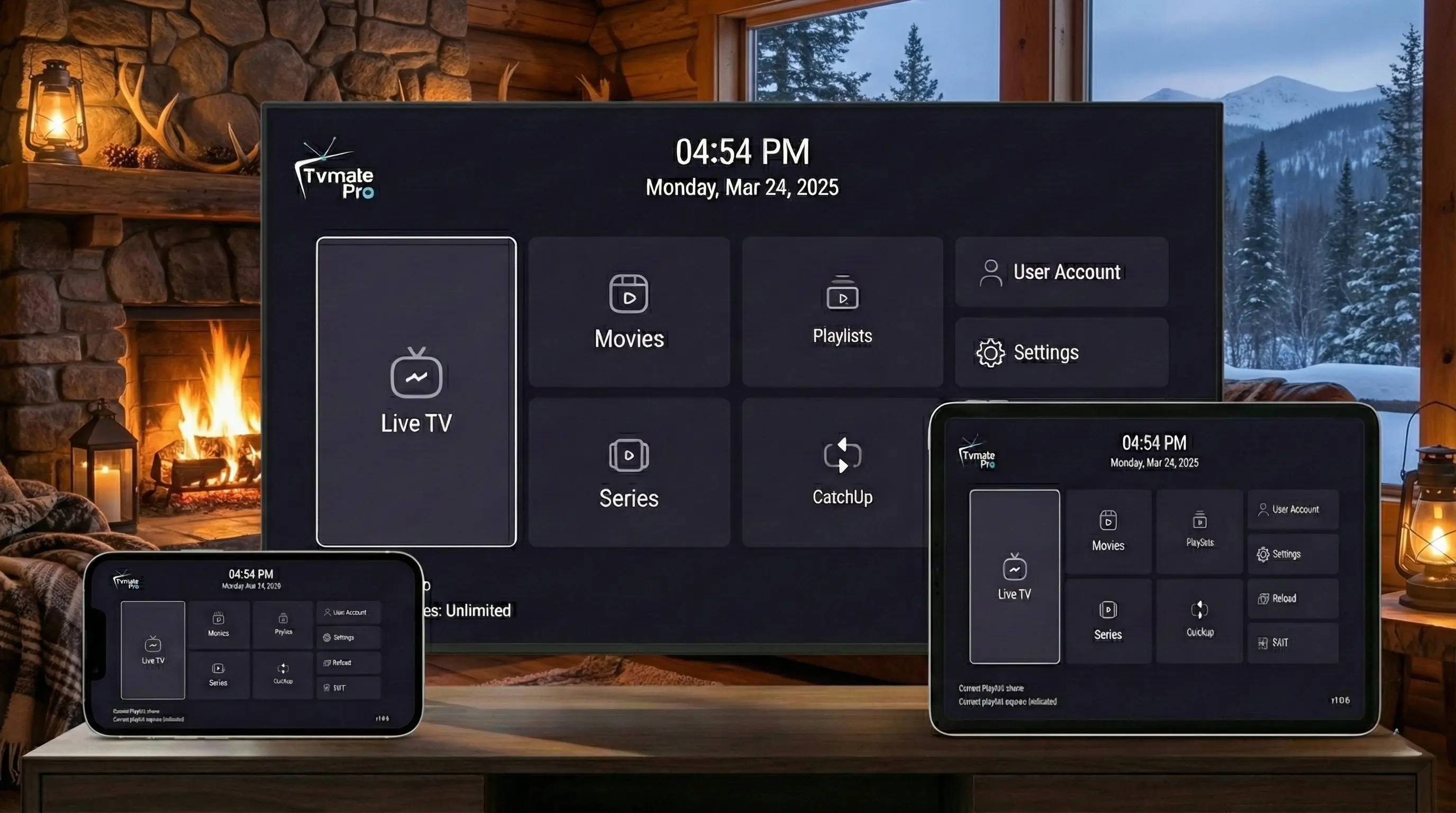Customer using a TvMate Pro IPTV subscription on multiple devices